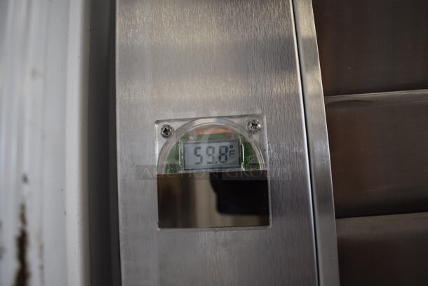 BRAND NEW! 2022 Traulsen RFS226N Commercial Stainless Steel Electric Two-Sectioned Drawered Fish/Poultry File Cooler With Plastic Pans And Perforated Inserts On Commercial Casters. 115V, 1 Phase. Tested And Working!  - Image 2 of 10