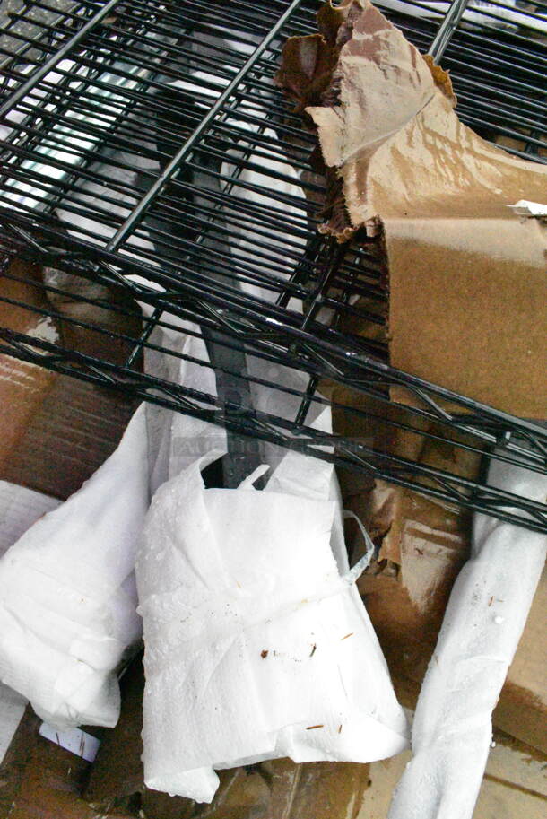 4 BRAND NEW SCRATCH AND DENT! Items Including Regency 600LC32122KK Space Solutions Black 36" x 12" x 78" 3 Wide, 2 Tier Locker - Unassembled. May Be Missing Pieces, Metal Legs. 4 Times Your Bid!  - Image 7 of 8