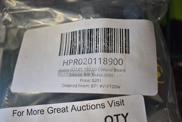2 BRAND NEW SCRATCH AND DENT! Items; HPR020118900 Hatco R02.01.189.00 Control Board and HPR022102200 Hatco R02.21.022.00 Ignition Module. 2 Times Your Bid! - Image 3 of 4