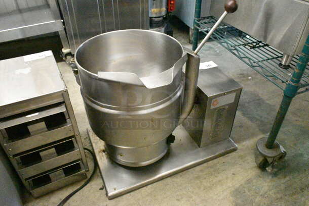 Groen TDB/7-20 Stainless Steel Commercial Countertop Electric Powered 20 Quart Steam Kettle Tilting Kettle. 208 Volts, 3 Phase.  - Image 2 of 12