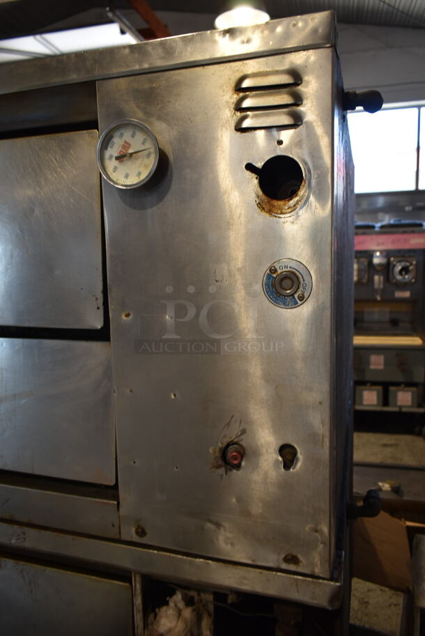 2 Bari Stainless Steel Commercial Gas Powered Single Deck Pizza Oven w/ Cooking Stones. 2 Times Your Bid! - Image 5 of 11