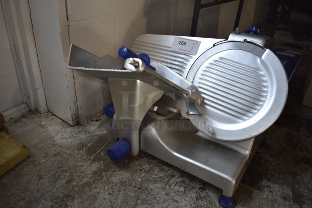 Sir Lawrence Stainless Steel Commercial Countertop Meat Slicer w/ Blade Sharpener. 23x25x17. Tested and Working! - Image 2 of 6
