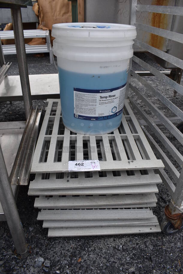 ALL ONE MONEY! Lot of Poly Shelf Pieces and Temp Rinse Cleaner. - Image 2 of 6