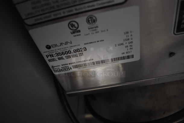 2017 Bunn MHG Stainless Steel Commercial Countertop 2 Hopper Coffee Grinder. 120 Volts, 1 Phase. 9.5x17x30. Tested and Working! - Image 6 of 6