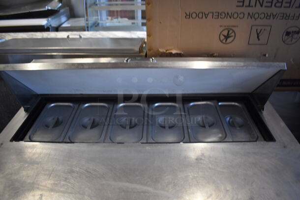 2014 True TSSU-48-12 Stainless Steel Commercial Sandwich Salad Prep Table Bain Marie Mega Top on Commercial Casters. 115 Volts, 1 Phase. Tested and Working! - Image 3 of 7