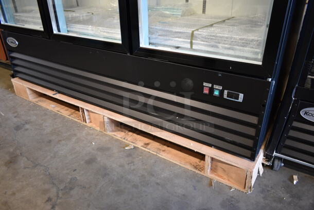 BRAND NEW SCRATCH AND DENT! 2023 KoolMore MDR-3GD Metal Commercial 3 Door Reach In Cooler Merchandiser w/ Poly Coated Racks. 115 Volts, 1 Phase. Tested and Working! - Image 4 of 10
