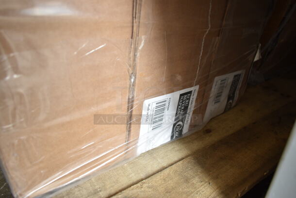 PALLET LOT of 25 BRAND NEW Boxes Including 164TS1800 Lancaster Table & Seating 18" Cast Iron Table Base Spider, QSB116CL Shelf Bins, DMT-20 20 Oz Cups, 500CC12 Choice Clear PET Customizable Plastic Cold Cup - 12 oz. - 1000/Case, 130BKFSNH Visions Heavy Weight Black Wrapped Plastic Cutlery Pack with Napkin - 500/Case, 3 Box 129MCS24B Choice 24 oz. Black Rectangular Microwavable Heavy Weight Container with Lid 8" x 5 1/4" x 2" - 150/Case, 43209600 Ecru Beverage Napkins, 394365L Large Noble Gloves, 128HD8COMBO ChoiceHD 8 oz. Microwavable Translucent Plastic Deli Container and Lid Combo Pack - 240/Case. 25 Times Your Bid! - Image 10 of 11