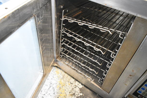 Lang EHS-C Stainless Steel Commercial Electric Powered Half Size Convection Oven w/ View Through Door and Metal Oven Racks. 208 Volts, 1/3 Phase.  - Image 3 of 6