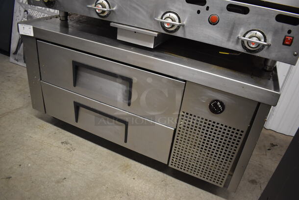 2012 True TRCB-48 Stainless Steel Commercial 2 Drawer Chef Base on Commercial Casters. 115 Volts, 1 Phase. 48x32x25.5. Tested and Powers On But Temps at 45 Degrees - Image 6 of 6