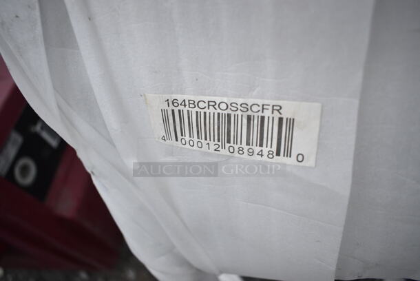3 BRAND NEW SCRATCH AND DENT! Lancaster Table & Seating Black Metal Bar Height Chair Frame; 1 164BCROSSCFR Cross Back and 2 164BMTLADFR Ladder Back. 3 Times Your Bid!  - Image 5 of 8