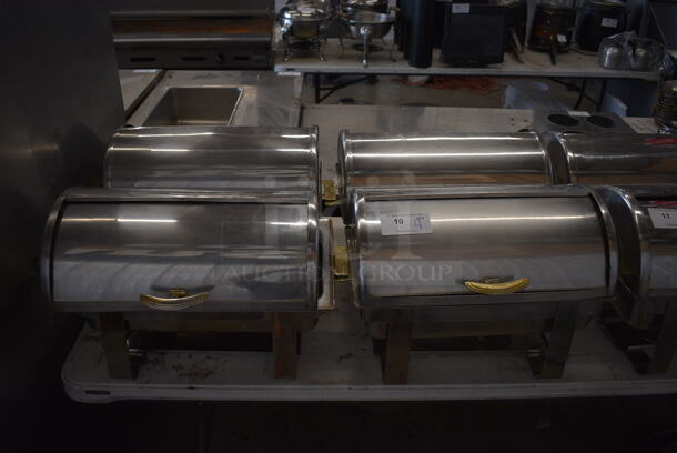 4 Metal Countertop Chafing Dishes w/ Lids. 25x14x16. 4 Times Your Bid!