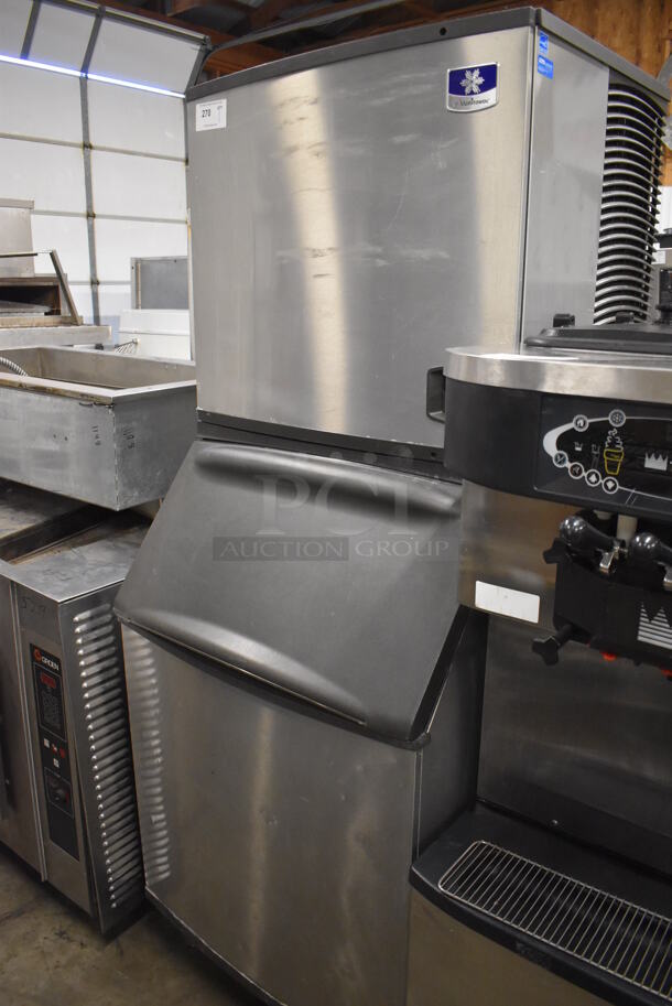 2012 Manitowoc IY0854A-261 Stainless Steel Commercial Ice Machine Head on Commercial Ice Bin. 208-230 Volts, 1 Phase. 31x34x77 - Image 2 of 5