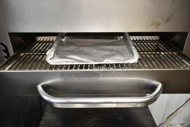 Southbend Platinum P36D-GRAD Stainless Steel Commercial Natural Gas Powered Single Burner Range w/ Salamander Cheese Melter and Oven - Image 3 of 9