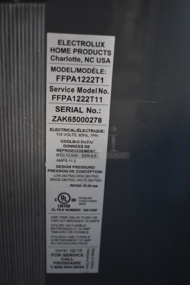 Frigidaire FFPA1222T1 Metal Air Conditioner. 115 Volts, 1 Phase. 17x14x28 - Image 6 of 6