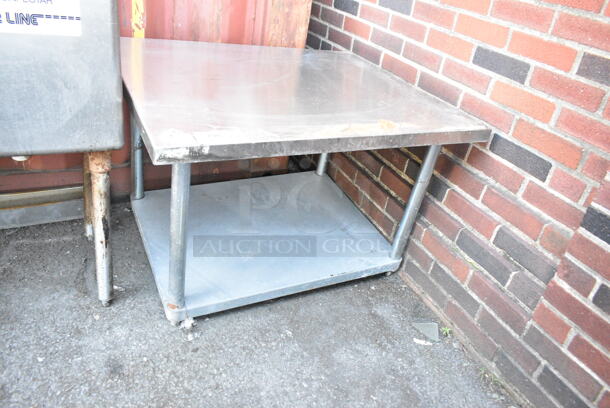 Stainless Steel Table w/ Metal Under Shelf.  - Image 2 of 4