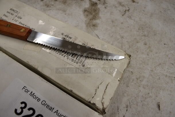 24 BRAND NEW IN BOX! Winco K-45W Stainless Steel Steak Knives. 8". 24 Times Your Bid! - Image 2 of 3