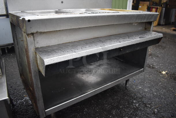 Stainless Steel Commercial 3 Bay Steam Table w/ Under Shelf. 48x33x42 - Image 4 of 4