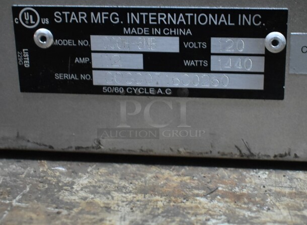 Star CCOH-3NB Stainless Steel Commercial Countertop Electric Powered Convection Oven. 120 Volts, 1 Phase. Tested and Does Not Power On - Image 6 of 6