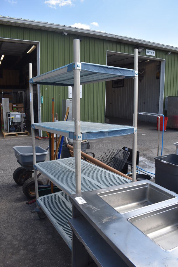 Metro Max Metal and Poly Finish 4 Tier Wire Shelving Unit on Commercial Casters. BUYER MUST DISMANTLE. PCI CANNOT DISMANTLE FOR SHIPPING. PLEASE CONSIDER FREIGHT CHARGES. - Image 3 of 4