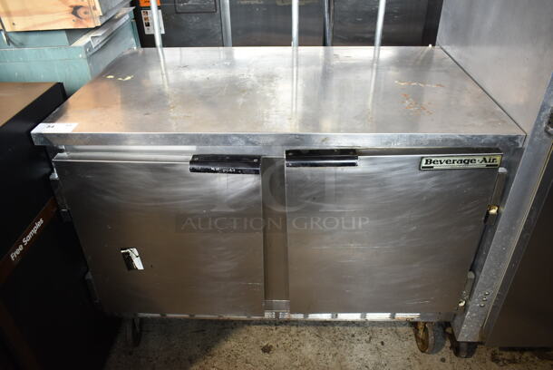 Beverage Air WTF48A Stainless Steel Commercial 2 Door Undercounter Freezer on Commercial Casters. 115 Volts, 1 Phase. Cannot Test Due To Missing Power Cord - Image 1 of 7
