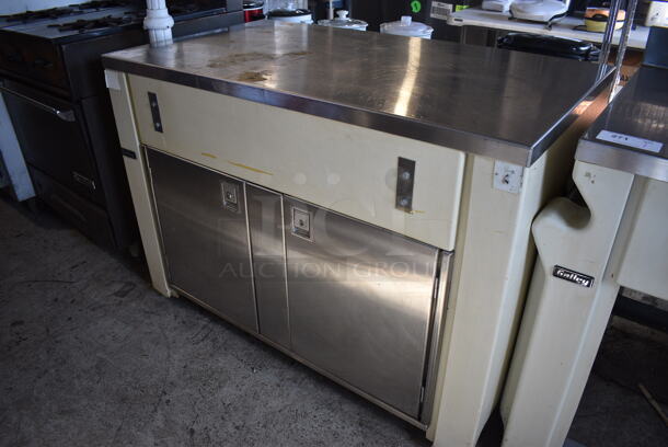Galley Stainless Steel Commercial Portable Work Station w/ Back Splash and 2 Lower Doors on Commercial Casters. 50x28x36 - Image 2 of 4