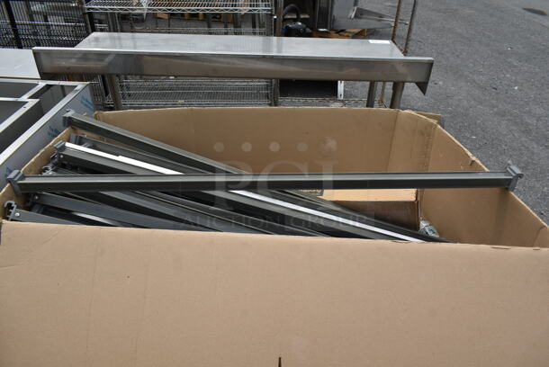 ALL ONE MONEY! Lot of BRAND NEW! Cambro Gray Poly Supports for Shelving and Track for Drop Ceiling - Image 2 of 7