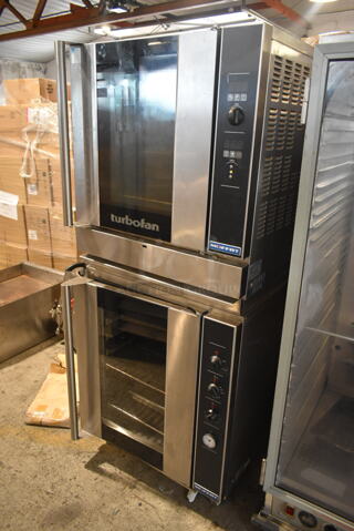 2 LATE MODEL! Moffat Turbofan G32D5 ENERGY STAR Stainless Steel Commercial Double Deck Full Size Gas Powered Convection Oven. 33,000 BTU. 2 Times Your Bid! 