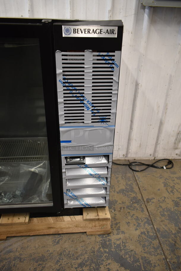 BRAND NEW SCRATCH AND DENT! Beverage Air BB72HC-1-G-B Stainless Steel Commercial 3 Door Undercounter Cooler Merchandiser. 115 Volts, 1 Phase. Tested and Working! - Image 5 of 11