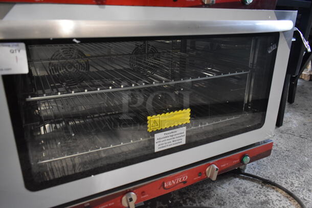 BRAND NEW SCRATCH AND DENT! Avantco 177CO46M Stainless Steel Commercial Countertop Full Size Convection Oven w/ View Through Door, Thermostatic Controls and Steam Injection. 4.4 cu ft. 208/240 Volts, 1 Phase. - Image 3 of 7