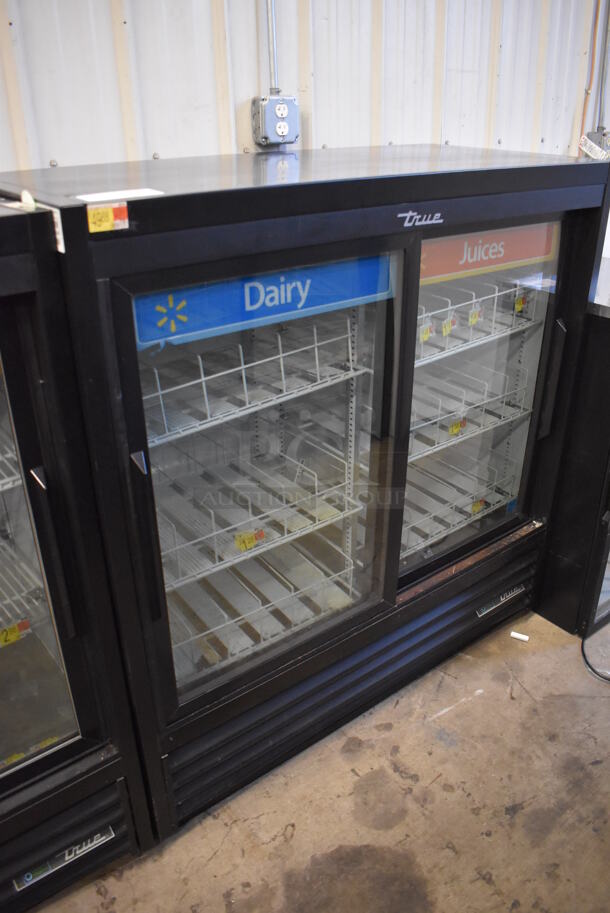 2019 True GDM-41SL-48-HC-LD Metal Commercial 2 Door Cooler Merchandiser w/ Poly Coated Racks. 115 Volts, 1 Phase. 47x21x49. Tested and Working!