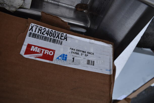 BRAND NEW SCRATCH AND DENT! Metro XTR2460XEA Pan Drying Rack for Cutting Boards, Pans, and Trays 24" x 60" x 6" - Image 4 of 4