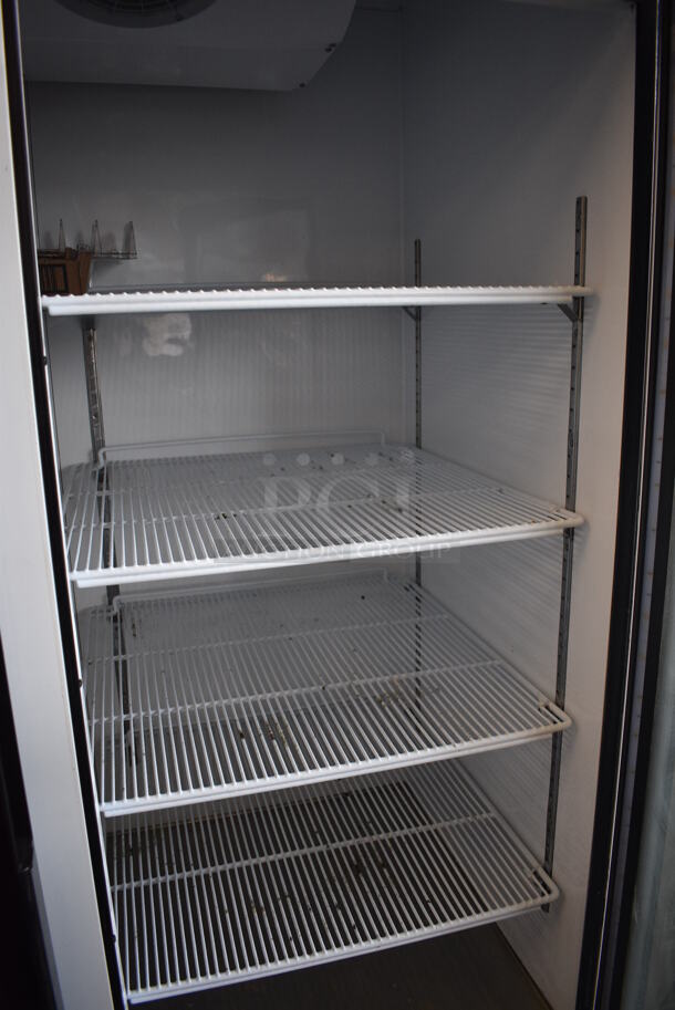 2016 Migali Model C-49FM Metal Commercial 2 Door Reach In Cooler Merchandiser w/ Poly Coated Racks on Commercial Casters. 115 Volts, 1 Phase. 52x32x81. Cannot Test Due To Cut Power Cord - Image 6 of 6
