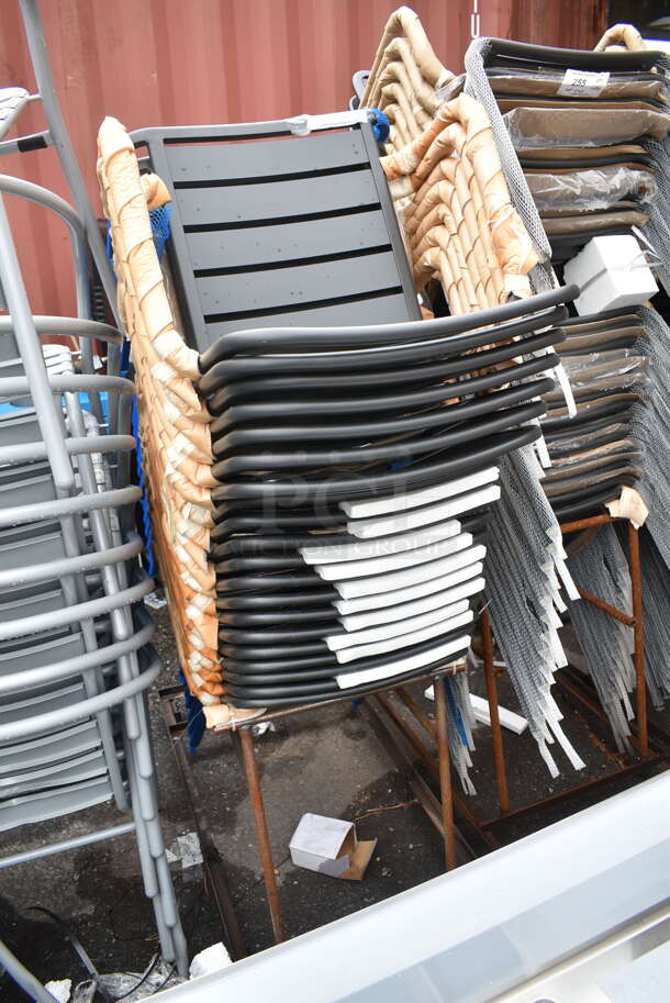 20 BRAND NEW! BFM Seating Vista Outdoor / Indoor Stackable Chair w/ Arm Rests. 20 Times Your Bid! - Image 2 of 5