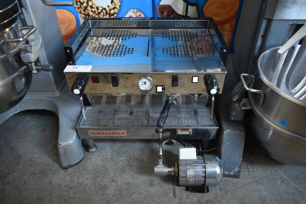 2014 La Marzocco LINEA 2EE Stainless Steel Commercial Countertop 2 Group Espresso Machine w/ Portafilter and 2 Steam Wands. 208-240 Volts, 1 Phase.  - Image 1 of 9