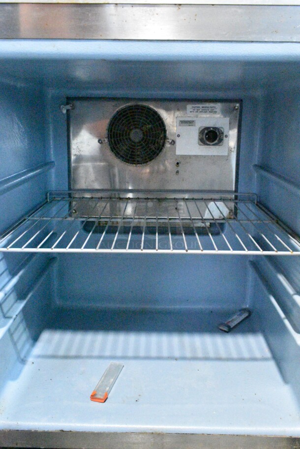 2014 Delfield 406CA Stainless Steel  Commercial Single Door Undercounter Cooler on Commercial Casters. 115 Volts, 1 Phase. Tested and Working! - Image 3 of 5