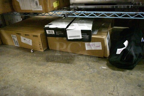 5 Various Items Including Dell P2422HE Monitor, 2 KnoxGear Desktop Boom Arm Microphone Stand, Bissell 2-1 Robotic Mop and Vacuum, Dremel MM35 Multi-Max Oscillating Tool Kit. 5 Times Your Bid! 