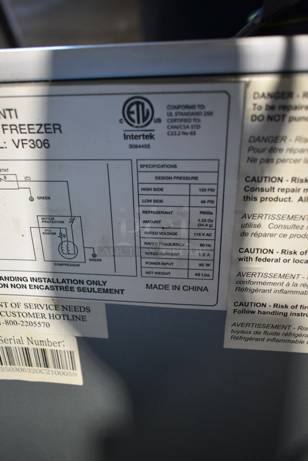 Avanti VF306 Metal Mini Cooler. 115 Volts, 1 Phase. Tested and Working! - Image 5 of 5