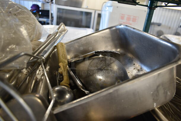 ALL ONE MONEY! Tier Lot of Various Items Inlcuding Wire Basket, Masher and Stainless Steel Drop In Bin - Image 7 of 7