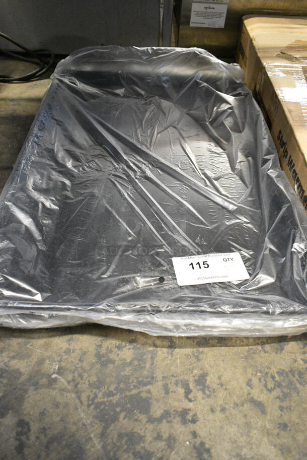 4 BRAND NEW SCRATCH AND DENT! BM407BUNBKFULL Baker's Lane Full Size 18 Gauge Non-Stick 18" x 26" Black Wire in Rim Aluminum Bun / Sheet Pan / Tray. 4 Times Your Bid!  - Image 2 of 3