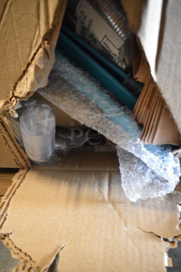 PALLET LOT of 15 BRAND NEW Boxes Including 2451282CBBL Baker's Lane 12" x 8" x 2 1/4" Kraft Auto-Popup Donut / Bakery Box - 200/Bundle, 442CUSHPAD24126YW, 999RSG2 Plastic Shot Glass, Duro Kraft Paper Bags. 15 Times Your Bid! - Image 10 of 10