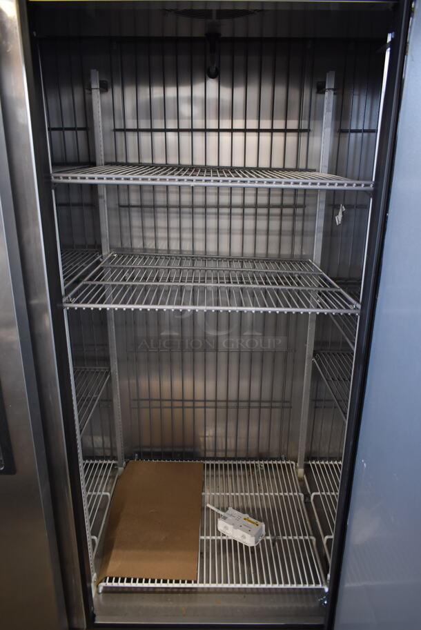 2017 True T-72F-HC Stainless Steel Commercial 3 Door Reach In Freezer w/ Poly Coated Racks on Commercial Casters. 115 Volts, 1 Phase. Tested and Working! - Image 8 of 9