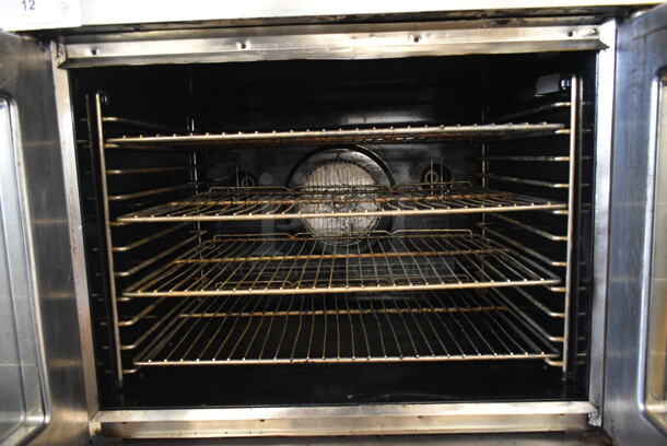 2 Blodgett SHO-100-G Stainless Steel Commercial Natural Gas Powered Full Size Convection Oven w/ View Through Doors, Metal Oven Racks and Thermostatic Controls on Commercial Casters. 2 Times Your Bid! - Image 4 of 6