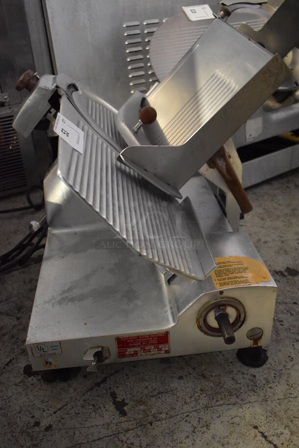 Fleetwood 312 Stainless Steel Commercial Countertop Meat Slicer w/ Blade Sharpener. 115 Volts, 1 Phase. 21x25x20. Tested and Working! - Image 6 of 9