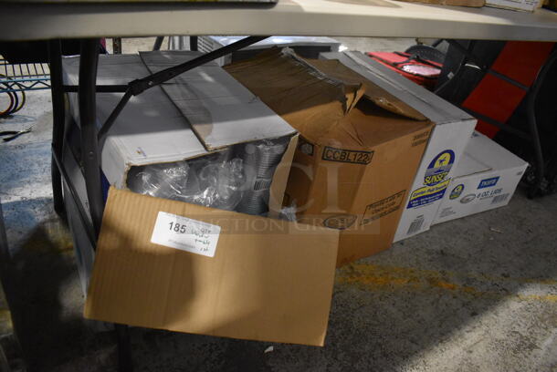 ALL ONE MONEY! Lot of Various Items Under Table Including Plastic Lids - Image 2 of 8