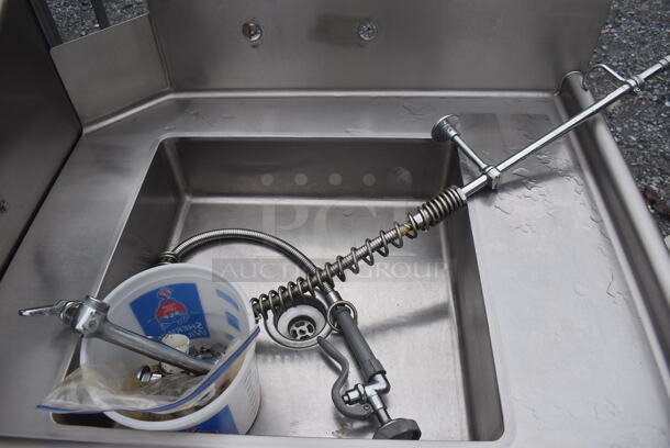 Stainless Steel Commercial Right Side Dirty Side Dishwasher Table. Goes GREAT w/ Lots 240 and 241! 36x32x46 - Image 4 of 4