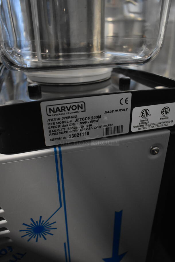 BRAND NEW SCRATCH AND DENT! 2023 Narvon JETCOF 240M Stainless Steel Commercial Double 5 Gallon Bowl Refrigerated Beverage Dispenser. 120 Volts, 1 Phase. Tested and Working! - Image 5 of 5