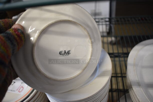 20 White Ceramic Plates. 6.5x6.5x1. 20 Times Your Bid! - Image 4 of 4