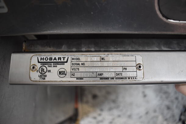 Hobart LXIH ENERGY STAR Stainless Steel Commercial Undercounter Dishwasher. 120/208-240 Volts, 1 Phase - Image 6 of 9