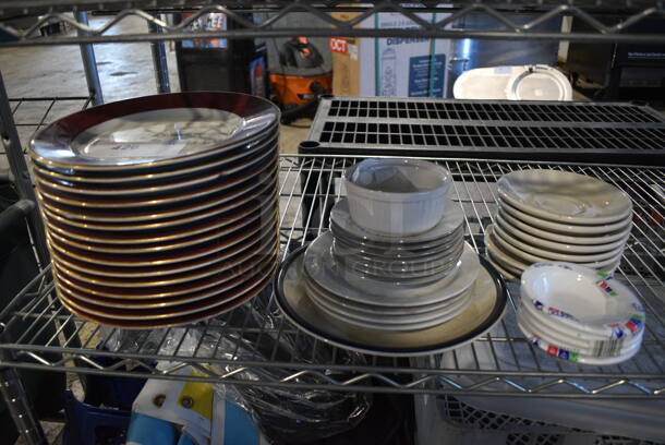 ALL ONE MONEY! Tier Lot of Various Dishes Including 38 Plates/Saucers, 5 Bowls and Ramekin - Image 1 of 5