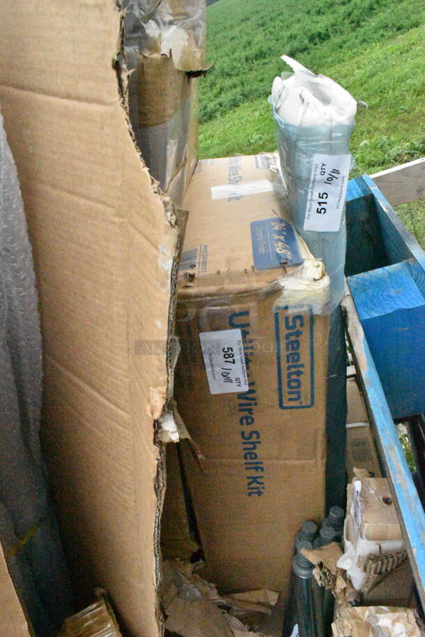 BRAND NEW SCRATCH AND DENT! Steelton 465C2448KE5 24" x 48" NSF Chrome 5-Shelf Kit with 72" Posts. May Be Missing Pieces.  - Image 2 of 3
